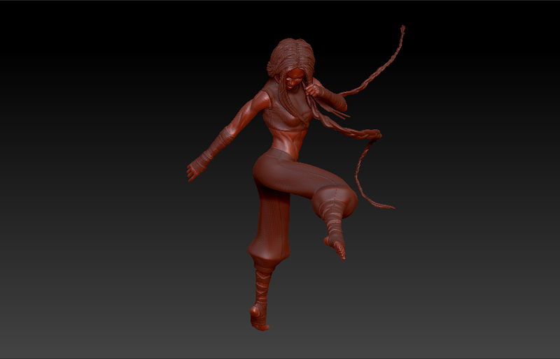 FIGHT GIRL - PRINTABLE PARTS + 4 BASES