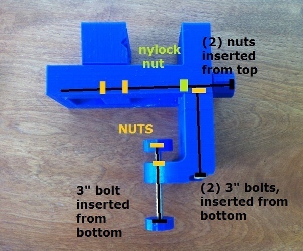 Rigid Modular Desk Vice 3D Print 83721