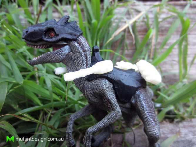 Papo Raptor Battle Armour 3D Print 83770