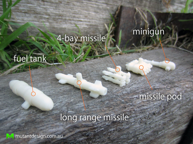 4-bay Missile Launcher - Weapon Pack 3D Print 83798