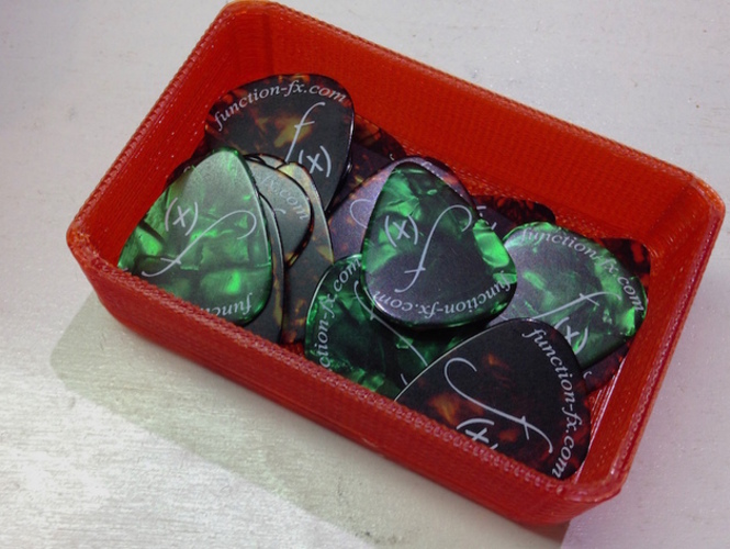 Guitar Pick Tray (or other stuff) 3D Print 83808
