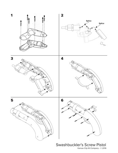 The Swashbuckler's Screw Pistol 3D Print 83816