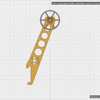 Tom's easy spool holder with 8mm rod for Prusa i3 - Thumbnail 1