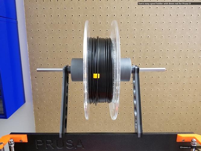 Tom's easy spool holder with 8mm rod for Prusa i3 3D Print 83825