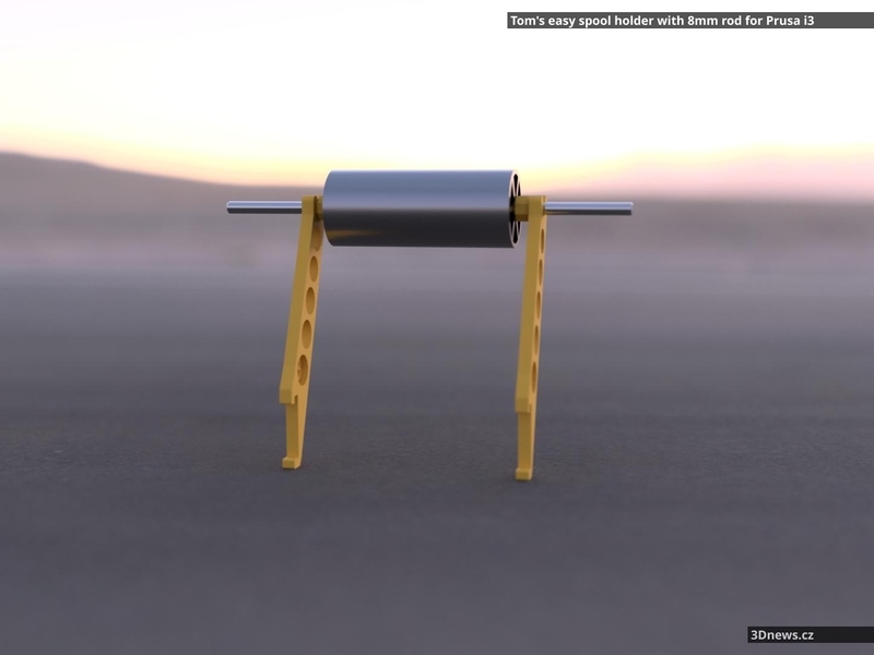Tom's easy spool holder with 8mm rod for Prusa i3