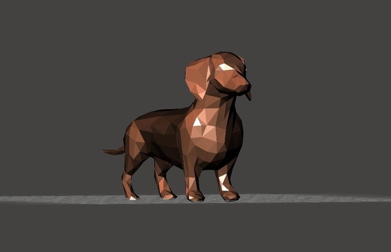 Dachshund - low polygon version
