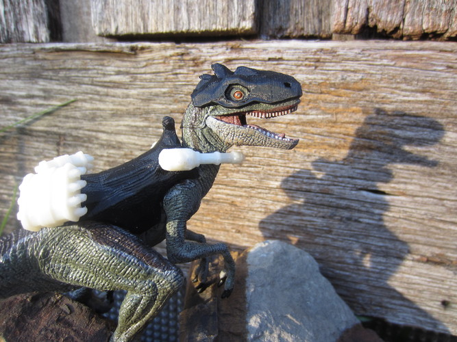 3D Printed Papo Raptor Battle Armour by Mutant Design | Pinshape