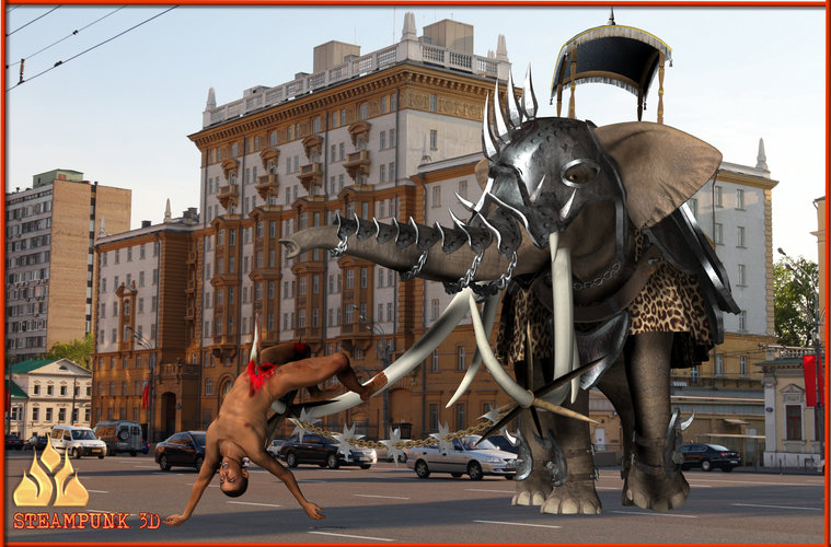 Battle elephant 3D Print 83846