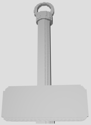 Thor's Hammer Keychain 3D Print 83862