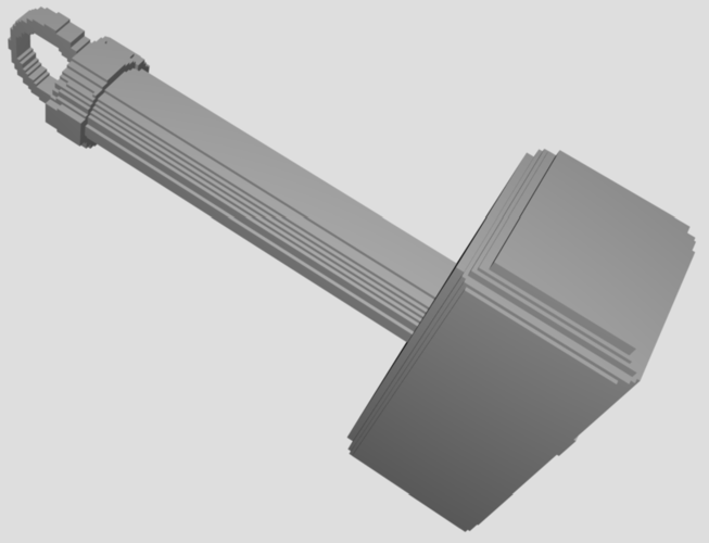 Thor's Hammer Keychain 3D Print 83863