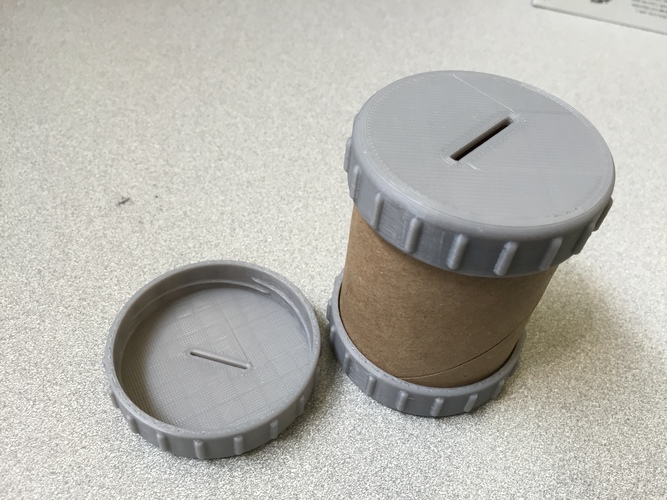 Paper Tube Coin Bank Caps