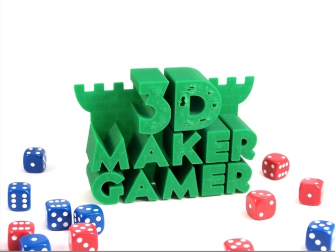3D Maker Gamer Logo 3D Print 840