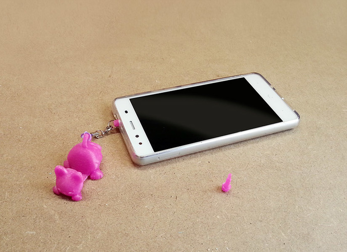  Keichain / Smartphone Stand Cat 3D Print 84052
