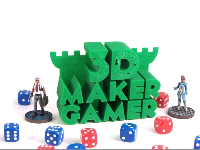 3D Maker Gamer Logo 3D Print 841