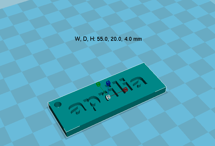 3D Printed Aprilia keychain by Bence Gábor