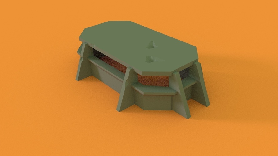 Wargame bunker WH40K scale 3D Print 84324