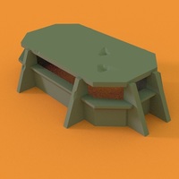 Small Wargame bunker WH40K scale 3D Printing 84324