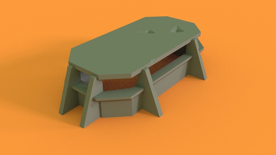 Wargame bunker WH40K scale 3D Print 84325