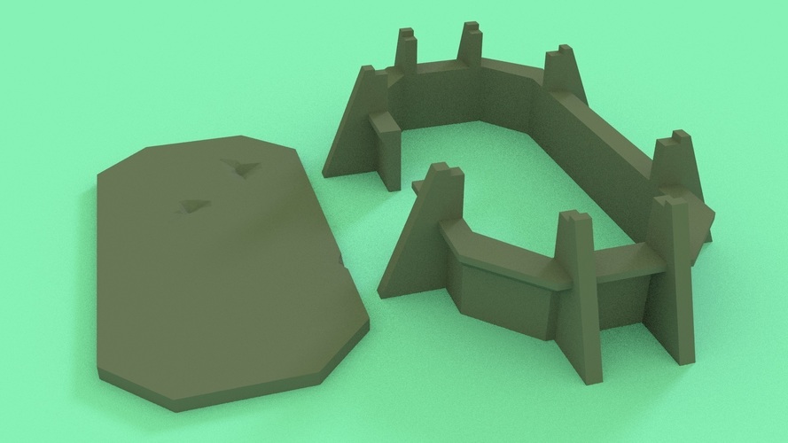 Wargame bunker WH40K scale 3D Print 84330