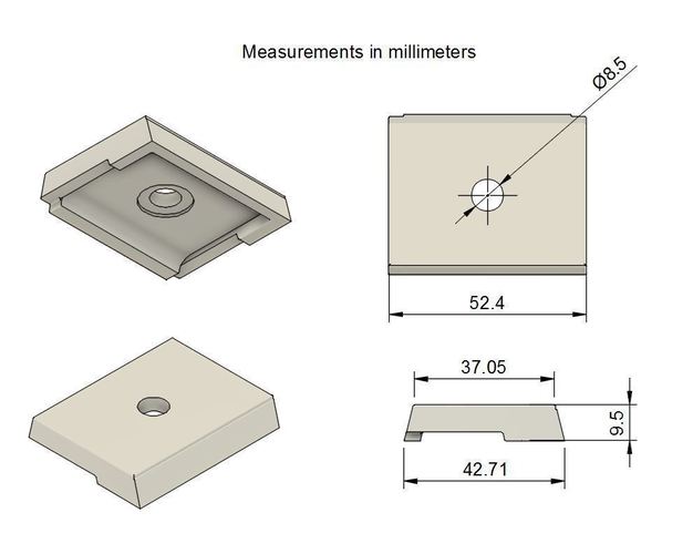 Manfrotto 200PL - Quickplate - Printable Replacement 3D Print 84508