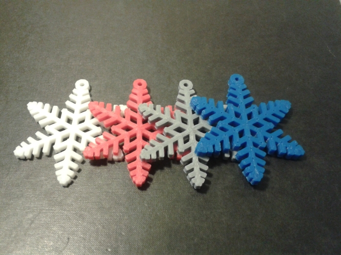 Snowflake Christmas Tree Decoration 3D Print 84534