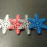 Small Snowflake Christmas Tree Decoration 3D Printing 84534