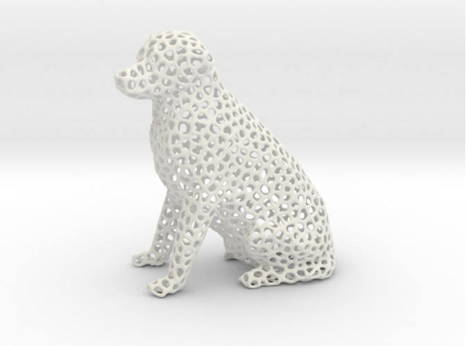 Voronoi Labrador Retriever Dog 3D Print 84539