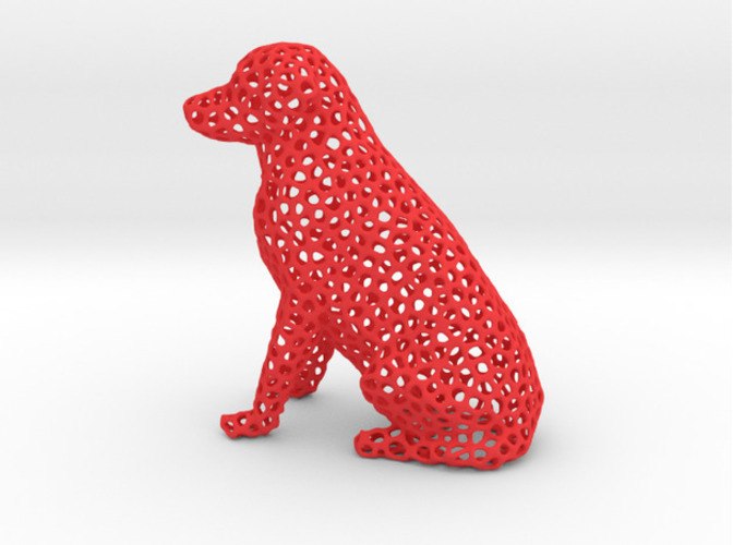 Voronoi Labrador Retriever Dog 3D Print 84542