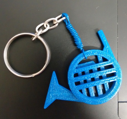 Blue French Horn 3D Print 84576