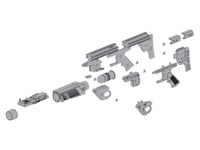 Batman's Grenade Launcher 1:1 scale (Batman vs Superman) 3D Print 84600