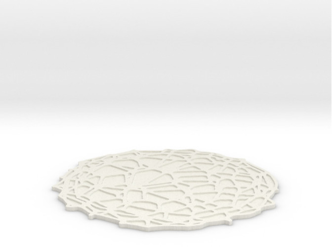 Drink coaster with floor - Voronoi #4 3D Print 84625