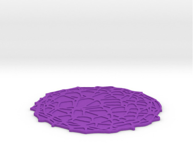 Drink coaster with floor - Voronoi #4 3D Print 84626