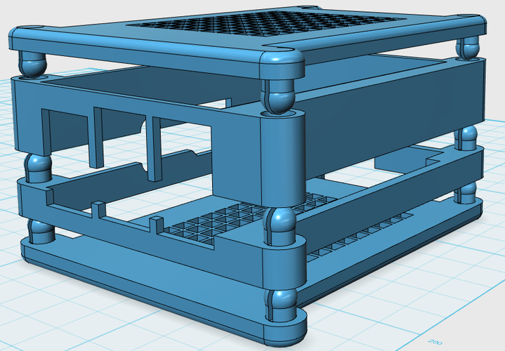 Snapped together Raspberry Pi Modular Case