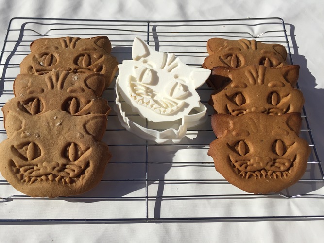 Cheshire Cat Cookie Cutter 3D Print 84790