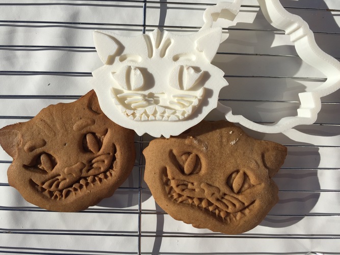Cheshire Cat Cookie Cutter 3D Print 84791