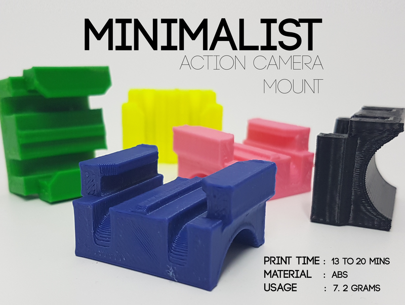 Minimalist Action Camera Mount (25mm Handlebar)