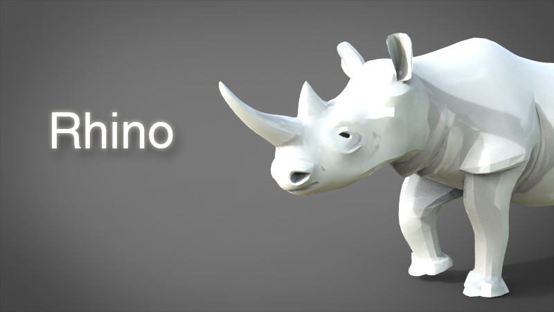 3D Printed Rhino by |