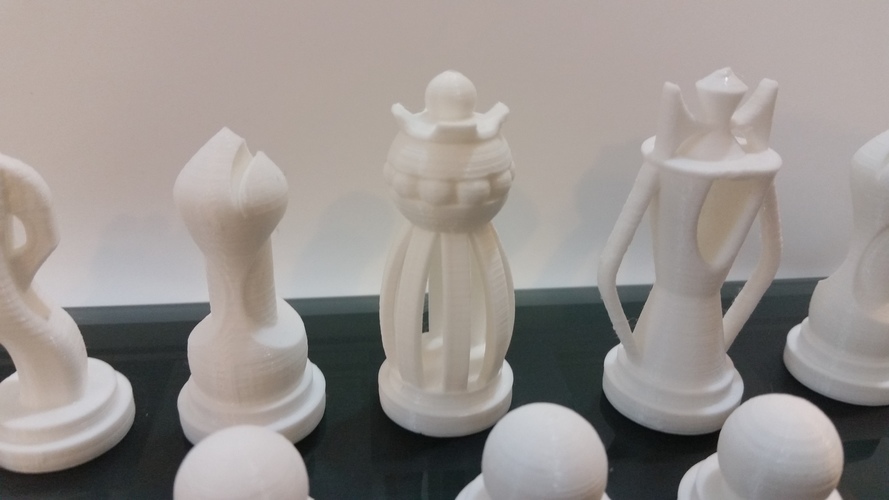 Chess Set - Round vs Blocky 3D Print 85049