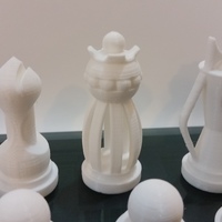 Small Chess Set - Round vs Blocky 3D Printing 85049
