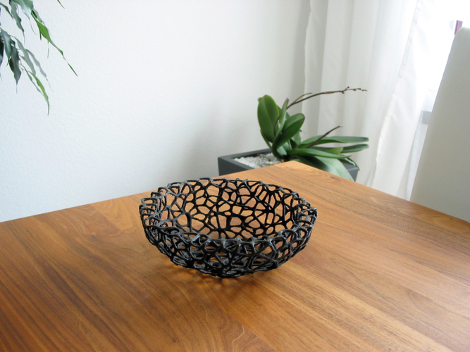 3D Printed Fruit Bowl - Voronoi-Style #4 by 3d-graph | Pinshape