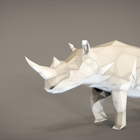 Small Rhino_lowpoly 3D Printing 85229