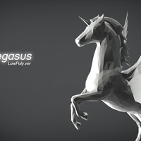 Small Pegasus_Lowpoly 3D Printing 85232