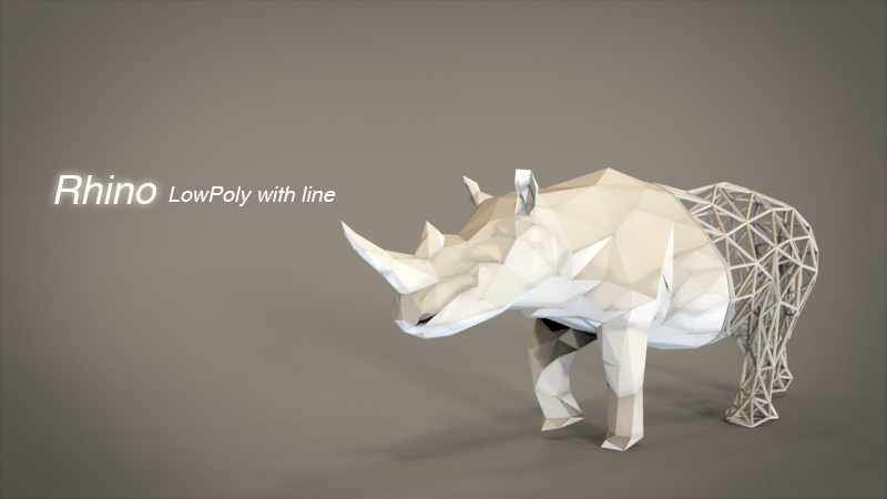 Rhino_LowPoly+Line