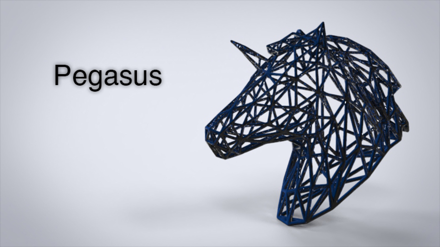 Pegasus head line 3D Print 85242