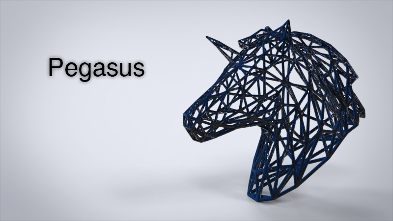 Pegasus head line
