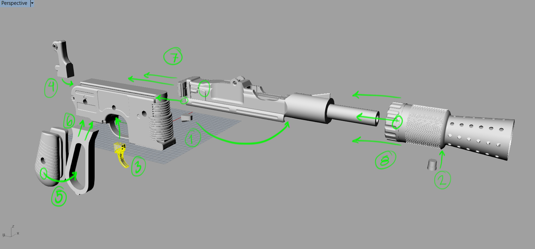 Model kit - Han Solo's DL-44 Heavy Blaster Pistol 3D Print 85250