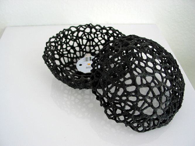 3D Printed Voronoi Pearl Light Lamp No. 1 by 3d-graph