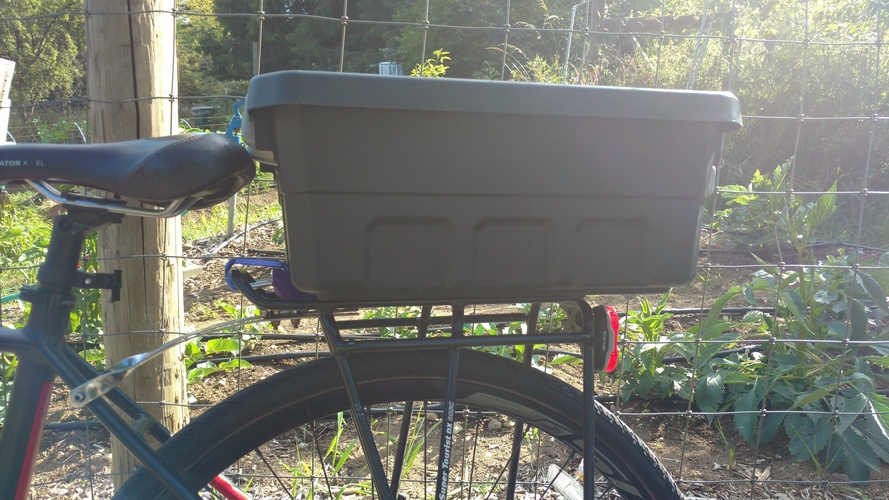 Customizable Bike "Trunk" Container Adaptor
