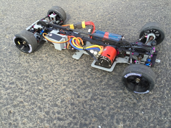 RS-LM Lemans RC Car Chassis 3D Print 85557