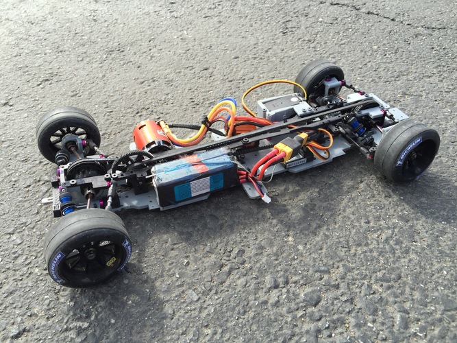 RS-LM Lemans RC Car Chassis 3D Print 85559